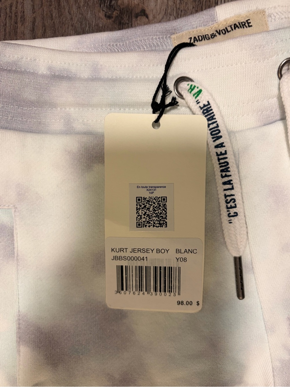 Zadig & Voltaire Size 8 Boy's Tie Dye Kurt Bermuda Shorts - Picture 5 of 5